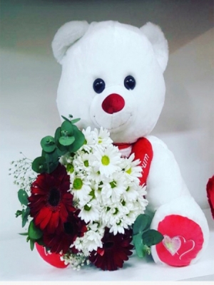 Ayıcıklı Papatya Aşk